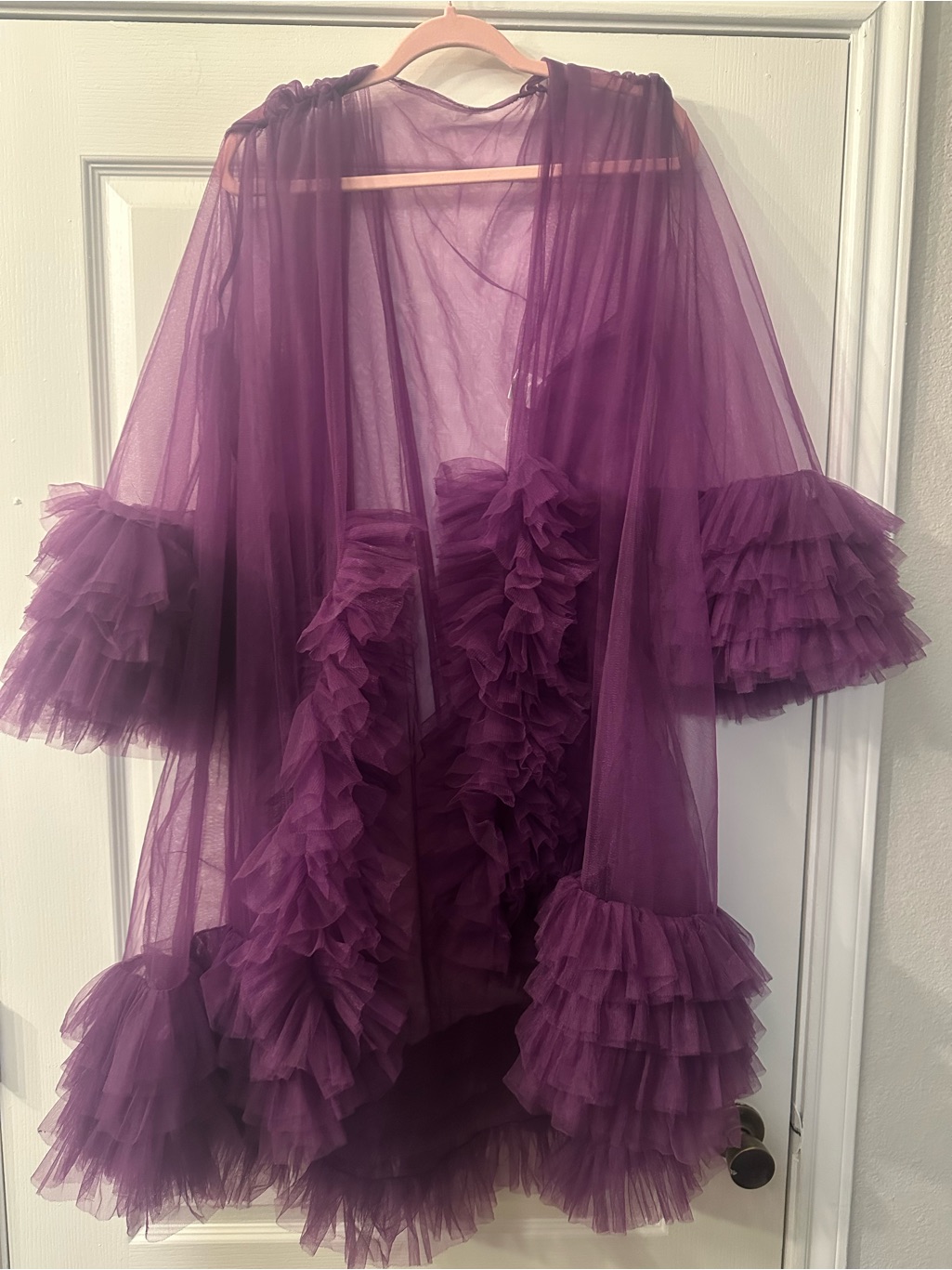 Nothing Fits But Tulle Maternity Duster Euc — image 3 of 6
